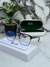 RB #4 METAL BLACK BLUE CUT UV-400 SUNGLASSES