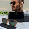 DB TEA OVAL GREEN UV-400 SUNGLASSES