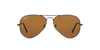 RB Aviator Classic Brown Brown UV-400 Sunglasses
