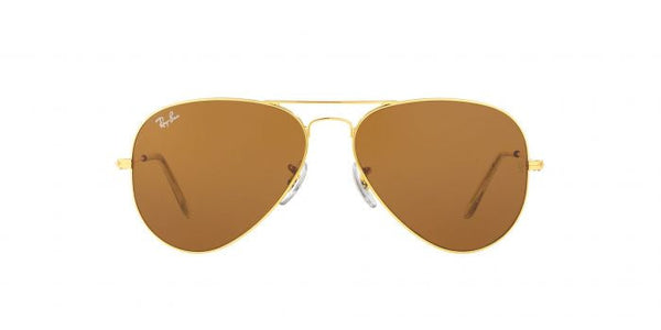 RB Aviator Classic Gold Brown UV-400 Sunglasses