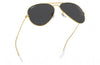 RB Aviator Classic Gold Black UV-400 Sunglasses