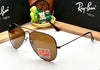 RB Aviator Classic Brown Brown UV-400 Sunglasses