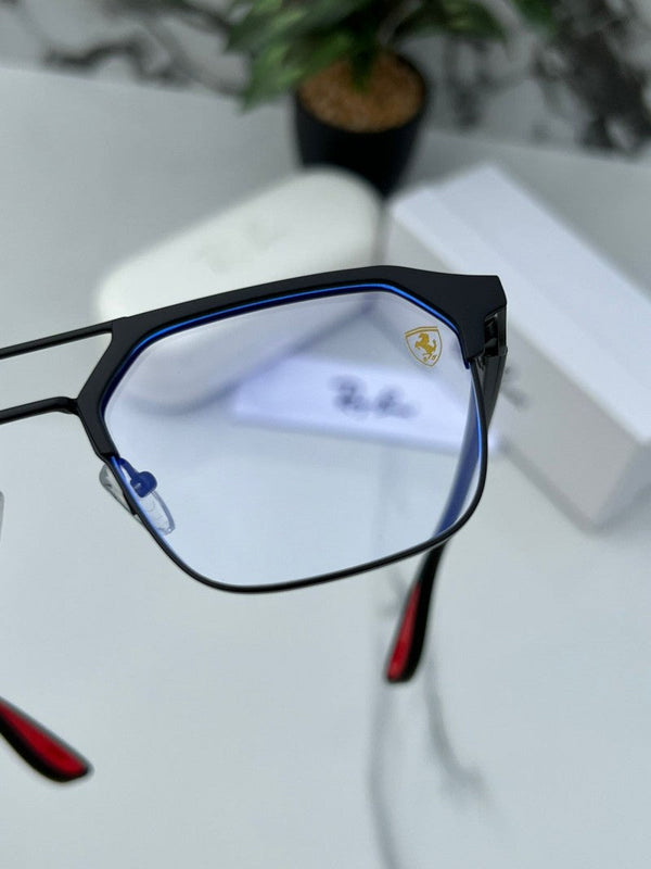 RB #4 METAL BLACK BLUE CUT UV-400 SUNGLASSES