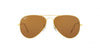 RB Aviator Classic Gold Brown UV-400 Sunglasses