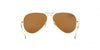 RB Aviator Classic Gold Brown UV-400 Sunglasses