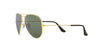 RB Aviator Classic Gold G-15 UV-400 Sunglasses