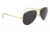RB Aviator Classic Gold Black UV-400 Sunglasses