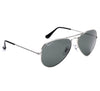 RB Aviator Classic Silver Black UV-400 Sunglasses