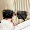 New Stylish Rimless Panther face Luxurious Gold Black UV-400 Unisex Fashion Sunglasses (Copy)