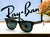 RB 2140 SHINY BLACK BLACK GLASS LENS WAYFARER UV-400 SUNGLASSES